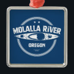 Ornement Carré Argenté Molalla River Oregon Kayaking<br><div class="desc">La rivière Molalla est un affluent de 81 milles de la rivière Willamette,  dans le nord-ouest de l'Oregon,  aux États-Unis. Au nord-ouest de la chaîne Cascade Range à travers le désert de Table Rock,  il traverse la ville de Molalla avant d'entrer dans la plus grande rivière près de Canby</div>