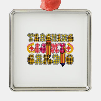 Ornement Carré Argenté Mon Cardio Est L'Enseignement