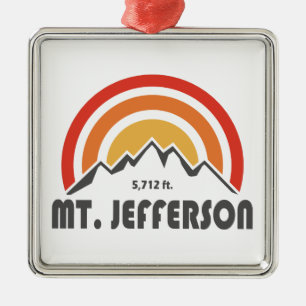 Ornement Carré Argenté Mont Jefferson New Hampshire
