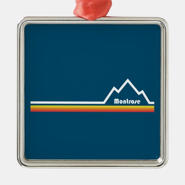 Ornement Carré Argenté Montrose, Colorado (Devant)