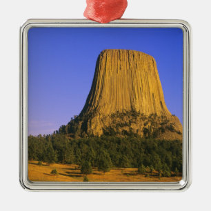 Ornement Carré Argenté Monument national de Devils Tower dans le Wyoming