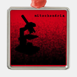 Ornement Carré Argenté Motif de point de microscope