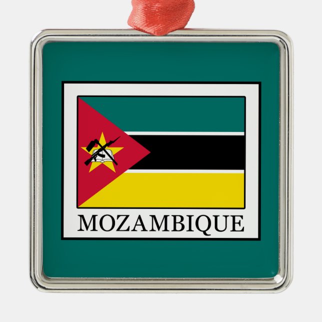 Ornement Carré Argenté Mozambique (Devant)