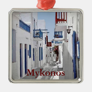 Ornement Carré Argenté Mykonos