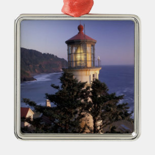 Ornement Carré Argenté NA, États-Unis, Oregon, Phare de Heceta Head,
