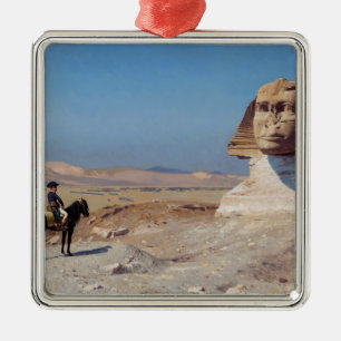 Ornement Carré Argenté Napoléon Bonaparte avant le Sphinx (par Gérôme)