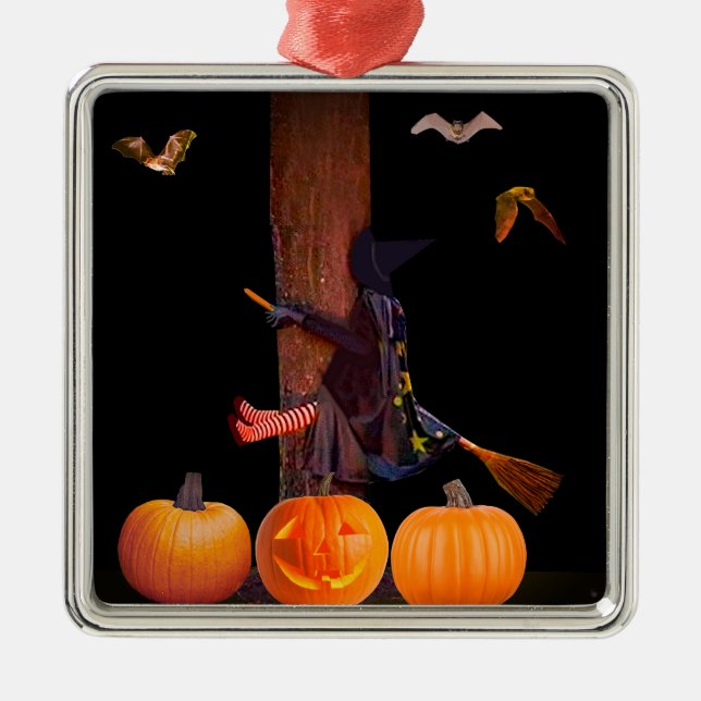 Ornement Carré Argenté Ne buvez pas et ne volez pas l’ornement (Devant)