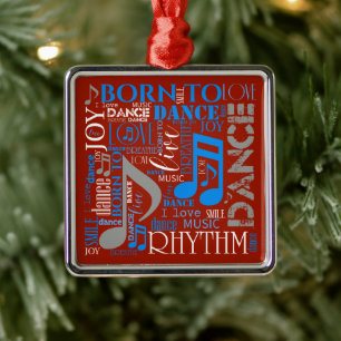 Ornement Carré Argenté Né en Danse Bleu/Blanc/N'importe quelle couleur ID