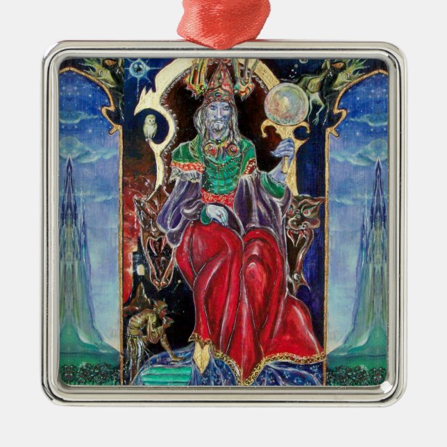 ORNEMENT CARRÉ ARGENTÉ NEUROMANCER (Devant)