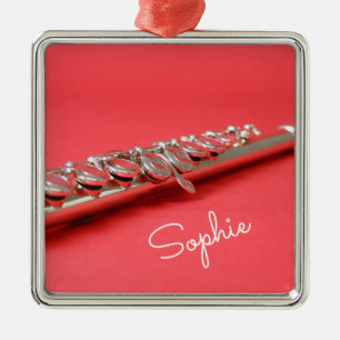 Ornement Carré Argenté Nom de l'instrument de musique classique floue