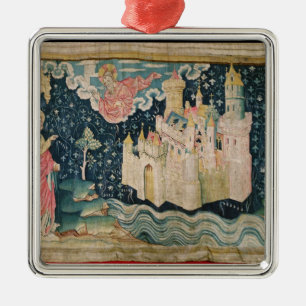 Ornement Carré Argenté Nouveau Jérusalem