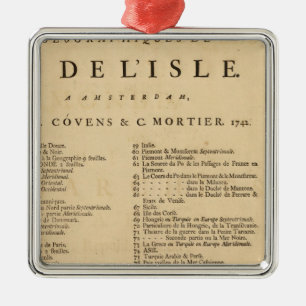 Ornement Carré Argenté Nouvel atlas du monde