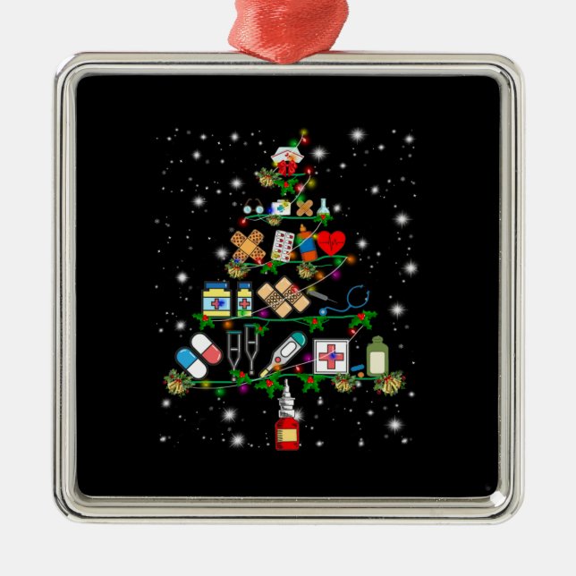 Ornement Carré Argenté Nurse | Nurse (Devant)