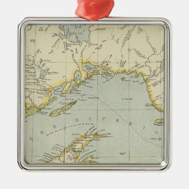 Ornement Carré Argenté Ontario, Canada (Devant)