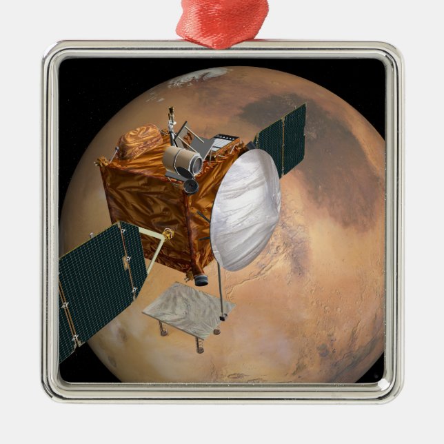 Ornement Carré Argenté Orbiter de télécommunications Mars 2 (Devant)