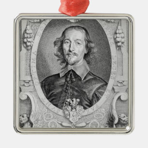 Ornement Carré Argenté Otto von Guericke (1602-86) de 'DES de portraits