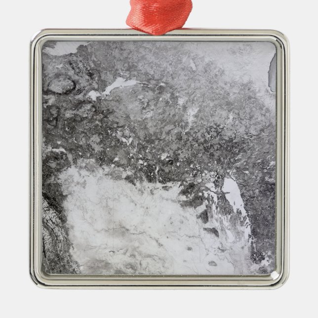 Ornement Carré Argenté Ouest du Canada (Devant)