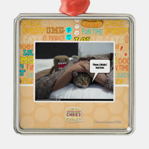 Ornement Carré Argenté Ouf je pense que je l'ai perdu