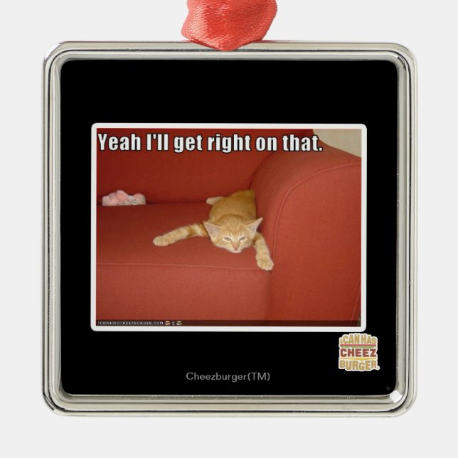 Ornement Carré Argenté Oui, je vais m'en occuper. (Devant)