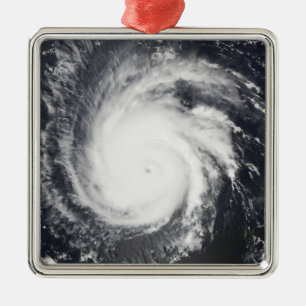 Ornement Carré Argenté Ouragan Frances