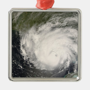 Ornement Carré Argenté Ouragan Gustav