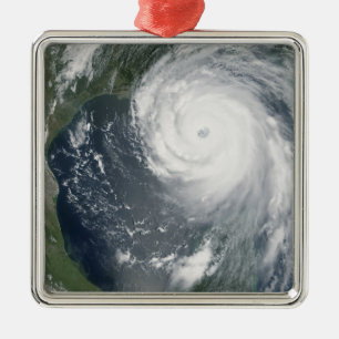 Ornement Carré Argenté Ouragan Katrina 2