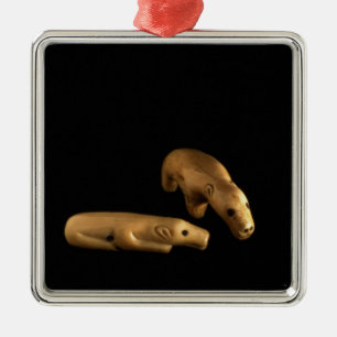 Ornement Carré Argenté Ours blancs d'Inuit, 14ème - XVème siècle