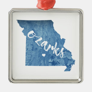 Ornement Carré Argenté Ozarks, Missouri