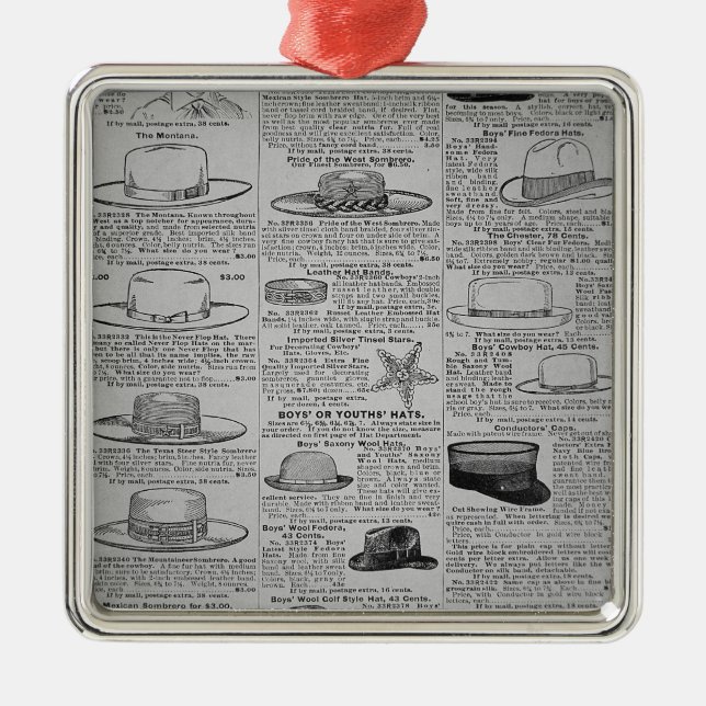 Ornement Carré Argenté Pages de Sears, chevreuil mâle de Chicago, (Devant)