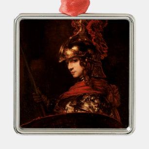 Ornement Carré Argenté Pallas Athéna ou, figure blindée, 1664-65