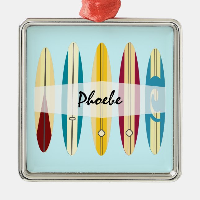 Ornement Carré Argenté Panneaux vintages (Devant)