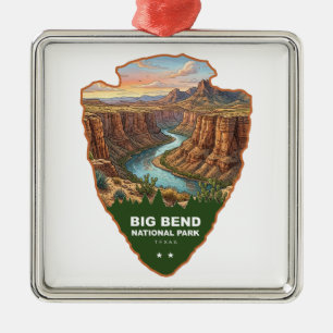 Ornement Carré Argenté Parc national de Big Bend Arrowhead