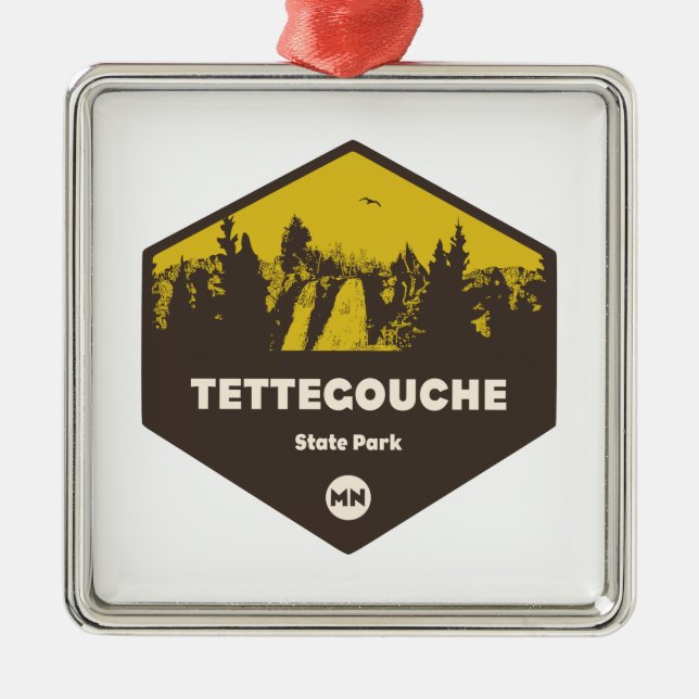 Ornement Carré Argenté Parc national de Tettegouche, Minnesota (Devant)