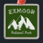 Ornement Carré Argenté Parc national Exmoor<br><div class="desc">Exmoor est plus ou moins définie comme une zone de lune en pente dans l'ouest de Somerset et le nord de Devon dans le sud-ouest de l'Angleterre. Il porte le nom de la rivière Exe, dont la source est située au centre de la région, à trois kilomètres au nord-ouest de...</div>