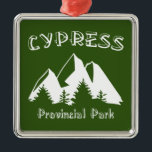 Ornement Carré Argenté Parc provincial Cypress<br><div class="desc">Le parc provincial Cypress au Canada est un parc provincial situé sur la rive nord du district régional de Metro Vancouver,  en Colombie-Britannique.</div>