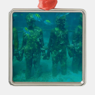 Ornement Carré Argenté Parc sous-marin de sculpture du Grenada