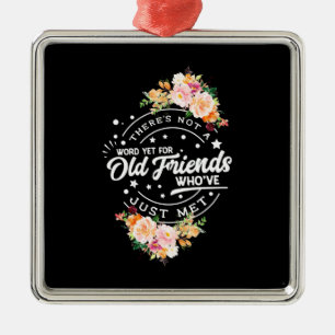 Ornement Carré Argenté Parler encore pour les amis anciens