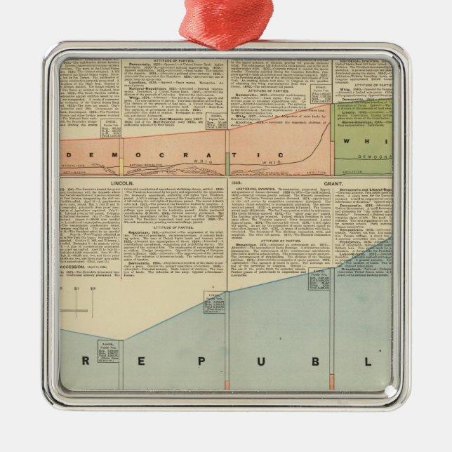 Ornement Carré Argenté Parti politique, vote populaire (Devant)