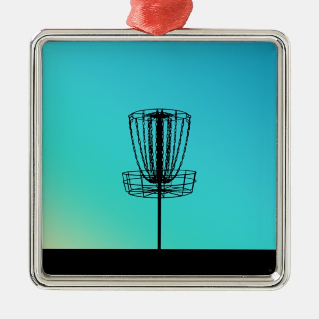 Ornement Carré Argenté Pas de chaîne, pas de gain (Devant)