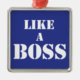 Ornement Carré Argenté Patron d'entreprise