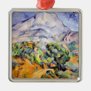 Ornement Carré Argenté Paul Cezanne - Mont Sainte-Victoire, Route de la T
