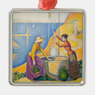 Ornement Carré Argenté Paul Signac - Femmes au puits