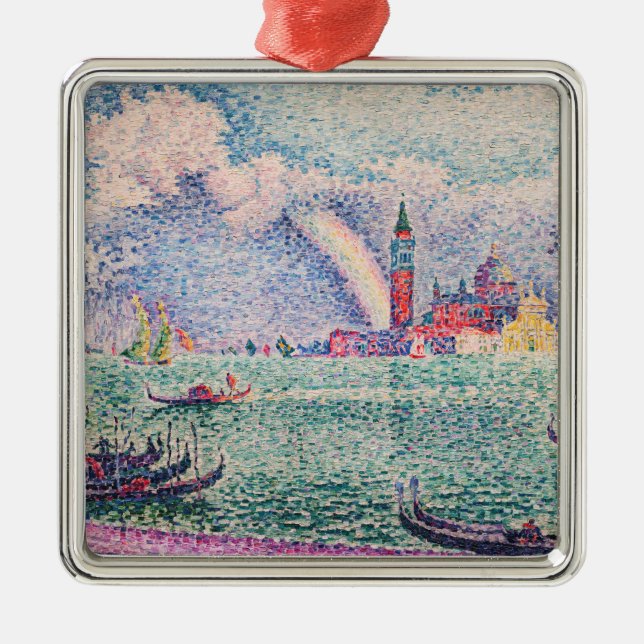 Ornement Carré Argenté Paul Signac - Rainbow, Venice (Devant)