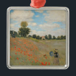 Ornement Carré Argenté Pavots sauvages de Claude Monet |, près<br><div class="desc">Pavots sauvages,  près d'Argenteuil | par emplacement d'art de Claude Monet | : Musee d'Orsay,  nombre de collection d'image de l'artiste français | de Paris,  France | : XIR7998</div>