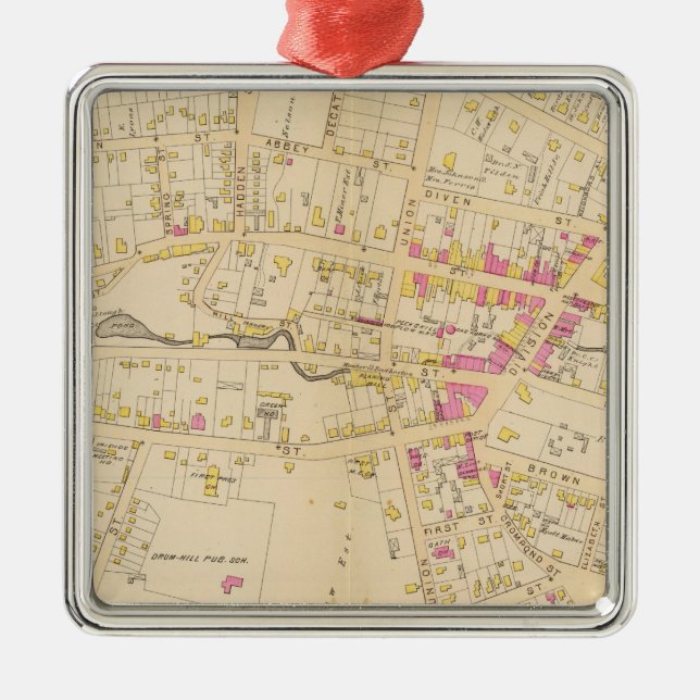 Ornement Carré Argenté Peekskill, New York 3 (Devant)