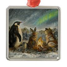 Peinture d'animaux auroraux fantaisistes et persis