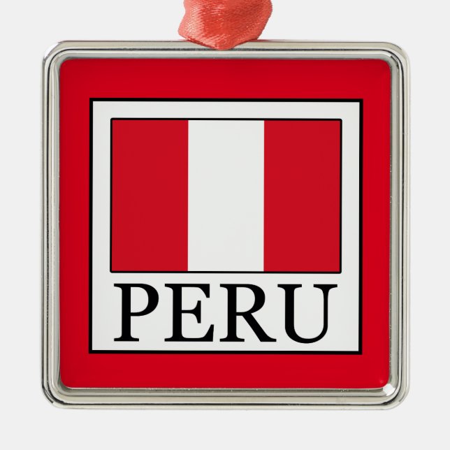 Ornement Carré Argenté Pérou (Devant)