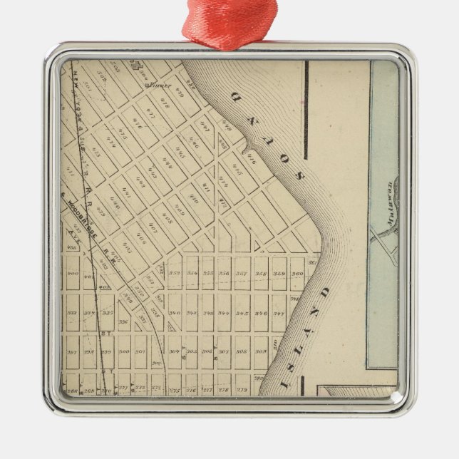 Ornement Carré Argenté Perth Amboy, NJ (Devant)