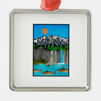 ORNEMENT CARRÉ ARGENTÉ PETITES TACHES SECRÈTES