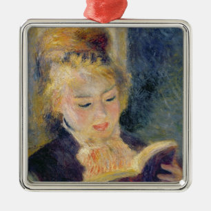 Ornement Carré Argenté Pierre une lecture de fille de Renoir